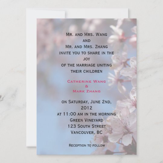 Bride And Groom's Parents Wedding Invitation | Zazzle.com