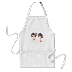 Bride and Maid of Honor Adult Apron