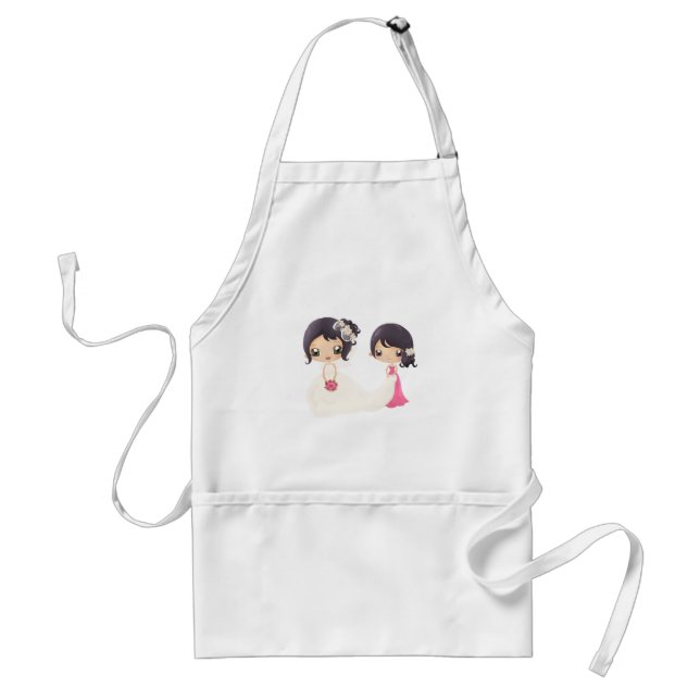 Bride and Maid of Honor Adult Apron (Front)