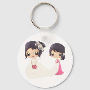 Bride and Maid of Honor Keychain