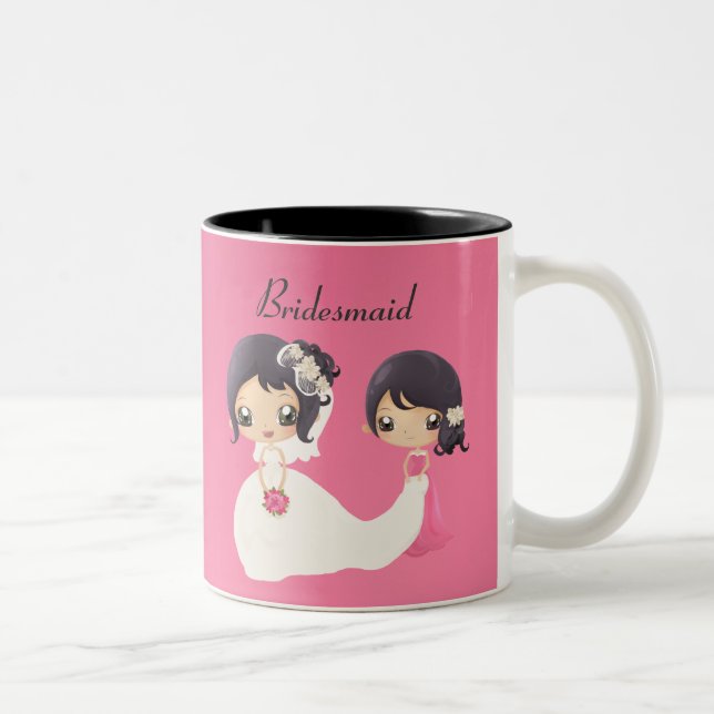 Bride and Maid of Honor Two-Tone Coffee Mug (Right)