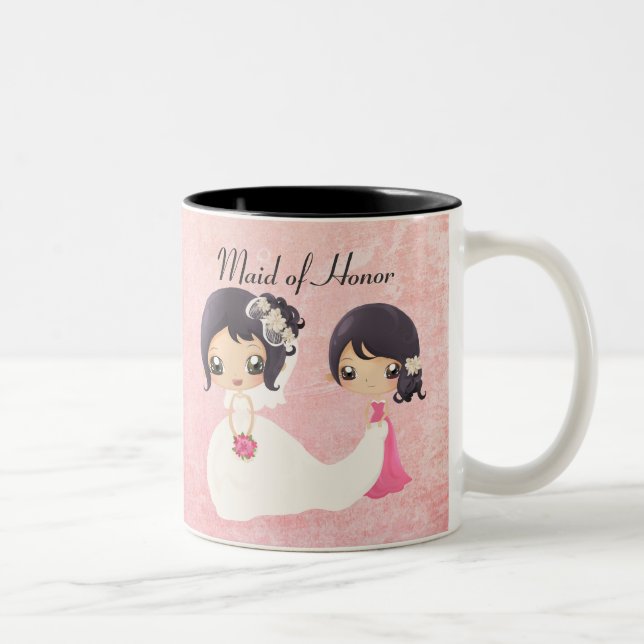 Bride and Maid of Honor Two-Tone Coffee Mug (Right)