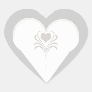 Bride and pearls heart sticker