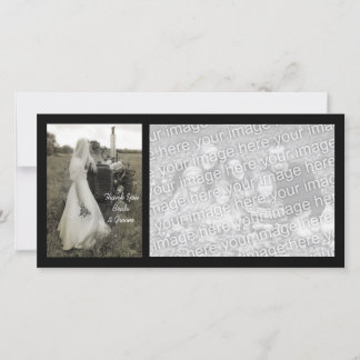Bride and Tractor Country Wedding Thank You Card