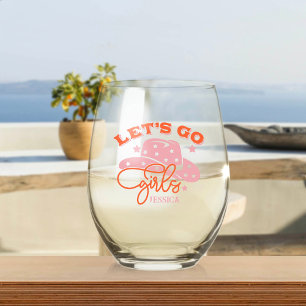 Bride Babe Bachelorette Custom Name Stemless Wine  Glass