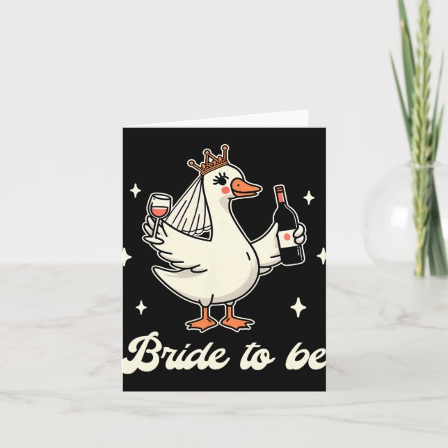 Bride Babe Bridal Shower Wedding Silly Goose Bride Card (Front)
