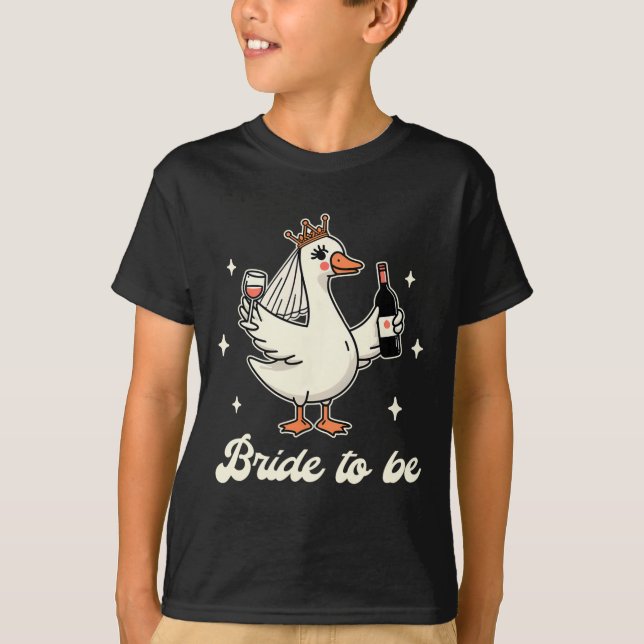 Bride Babe Bridal Shower Wedding Silly Goose Bride T-Shirt (Front)