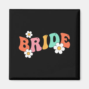 Bride Babe Bridesmaid Groovy Bachelorette Party Ma Magnet