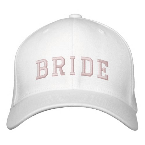 Bride  Baby Pink Bachelorette Modern Cute Girly Embroidered Baseball Cap