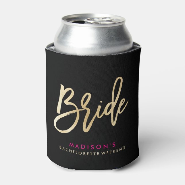 Bride Bachelorette Can Cooler (Can Front)