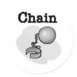 Bride Ball and Chain Tshirts and Gifts Classic Round Sticker