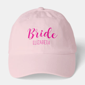 Bride Baseball Hat with Custom Name