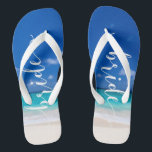 Bride Beach Wedding Beautiful Ocean Surf Flip Flops<br><div class="desc">This design was created through digital art. It may be personalized by clicking the customize button and changing the color, adding a name, initials or your favorite words. Contact me at colorflowcreations@gmail.com if you with to have this design on another product. Purchase my original abstract acrylic painting for sale at...</div>