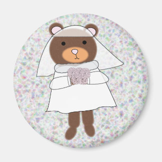 bride bear magnet