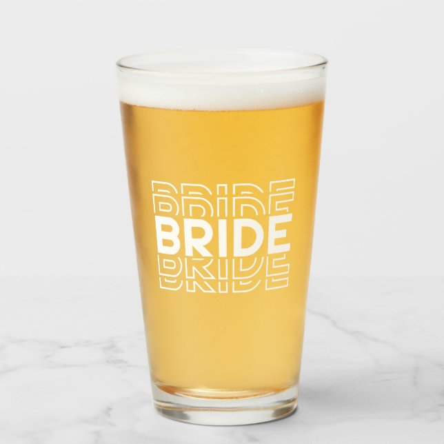 Bride Beer Glass (Front Filled)
