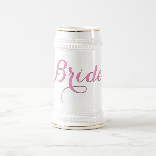 Bride Beer Stein, Bachelorette Gift for Bride Stein (Center)