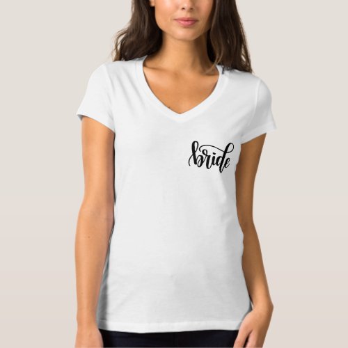 Bride black lettering short sleeve  T_Shirt