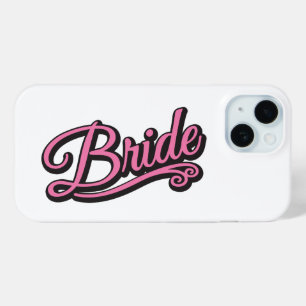 Bride black/pink on white iPhone 15 case