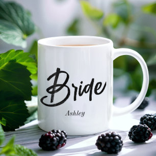 Bride Black White Wedding Mug