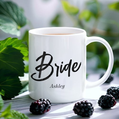 Bride Black White Wedding Mug
