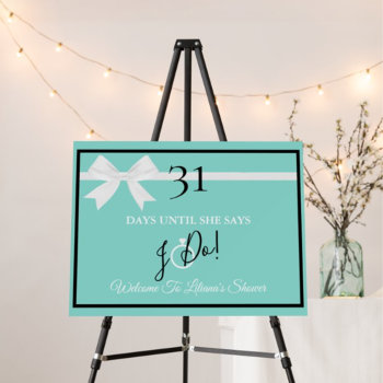 Bride Bling Fabulous Bridal Shower Countdown Party Poster by Ohhhhilovethat at Zazzle