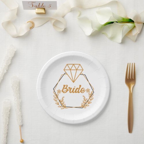 Bride Bridal Bachelorette Party I do Crew Matching Paper Plates