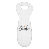 Bride Bridal Shower  Wedding Elegant Wine Bag (Back Flat)