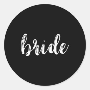Bride , Bride And Groom Matching S For Wedding  Classic Round Sticker
