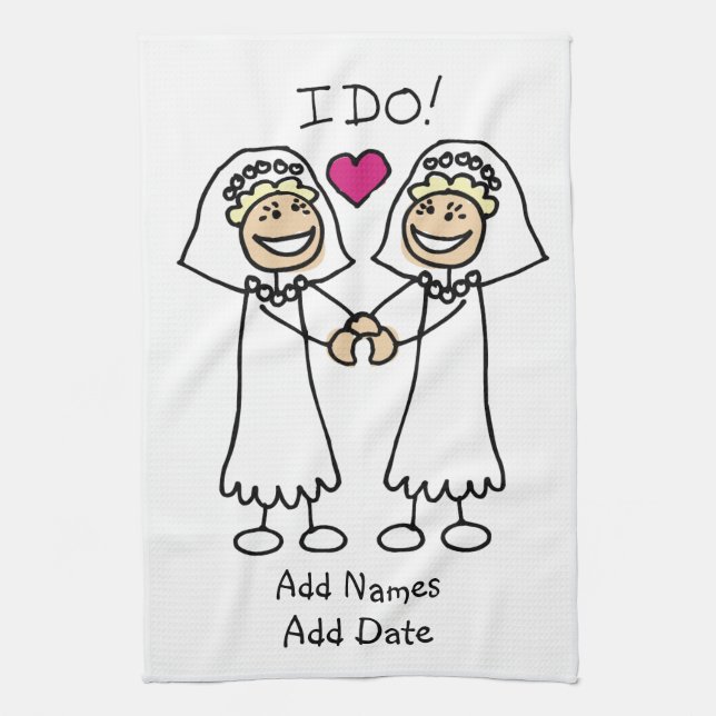 Bride-Bride I Do Kitchen Towel (Vertical)