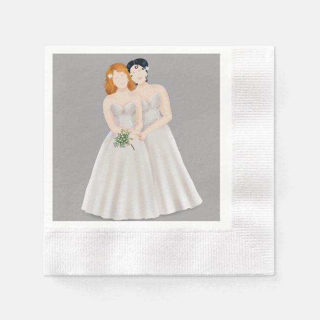 Bride & Bride Napkins (Front)