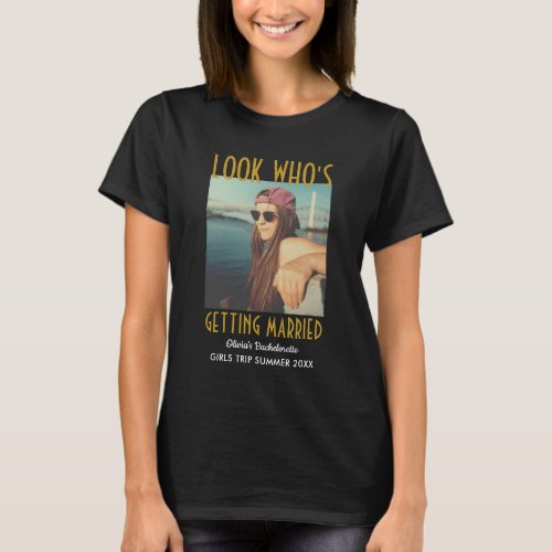Bride Bridesmaid Vintage Photo Bachelorette Party T-Shirt