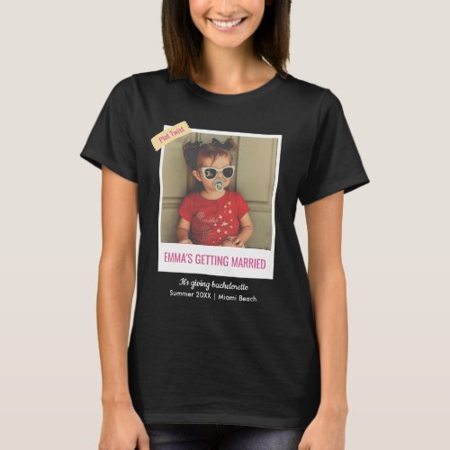 Bride Bridesmaid Vintage Photo Gen Z Bachelorette T-Shirt