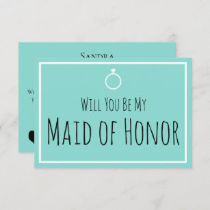 BRIDE & Bridesmaids Be My Maid Honor Shower Party Invitation