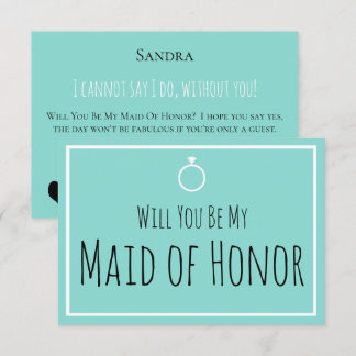BRIDE & Bridesmaids Be My Maid Honor Shower Party Invitation