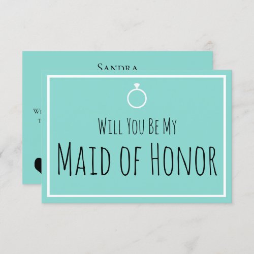 BRIDE  Bridesmaids Be My Maid Honor Shower Party Invitation