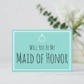 BRIDE & Bridesmaids Be My Maid Honor Shower Party Invitation (Standing Front)