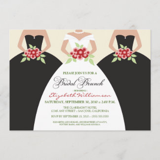 Bride & Bridesmaids Bridal Brunch Invite (black)