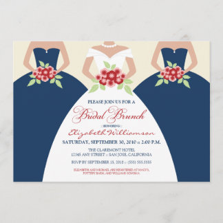 Bride & Bridesmaids Bridal Brunch Invite (navy)