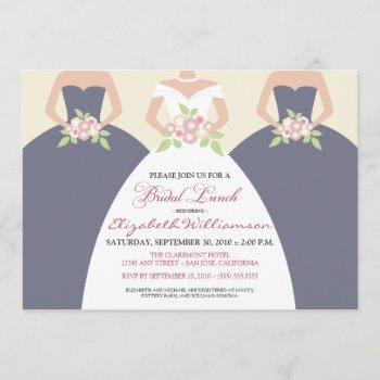 Bride & Bridesmaids Bridal Brunch Invite (plum) by TheWeddingShoppe at Zazzle