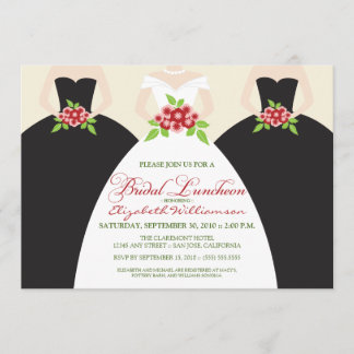 Bride & Bridesmaids Bridal Luncheon Invite (black)