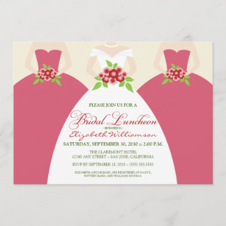 Bride & Bridesmaids Bridal Luncheon Invite (pink)