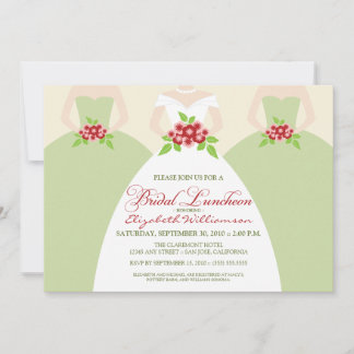 Bride & Bridesmaids Bridal Luncheon Invite (sage)