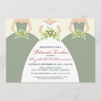 Bride & Bridesmaids Bridal Luncheon (sage green) Invitation