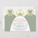 Bride &amp; Bridesmaids Bridal Luncheon (sage Green) Invitation at Zazzle