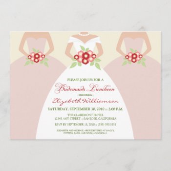 Bride & Bridesmaids Bridal Shower Invite (blush) by TheWeddingShoppe at Zazzle