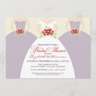 Bride & Bridesmaids Bridal Shower Invite (lilac)