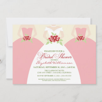 Bride & Bridesmaids Bridal Shower Invite (pink)