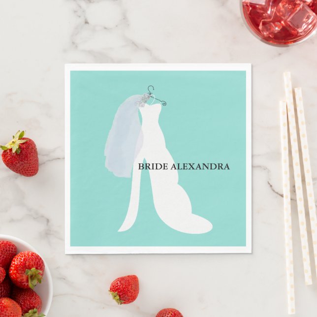 Bride & Bridesmaids Bridal Shower Tiara Party Paper Napkins (Insitu)