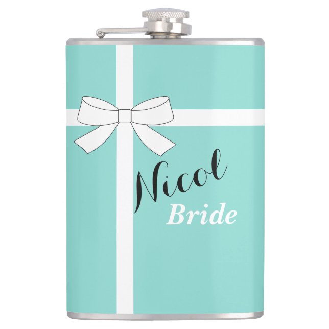 BRIDE & Bridesmaids Bride To Be Bridal Party Flask (Front)