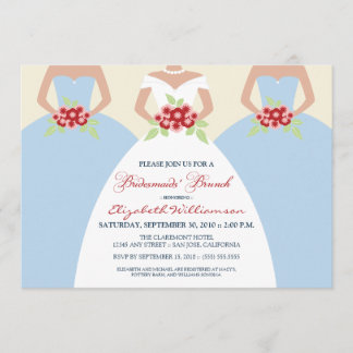 Bride & Bridesmaids' Brunch Invite (sky blue)